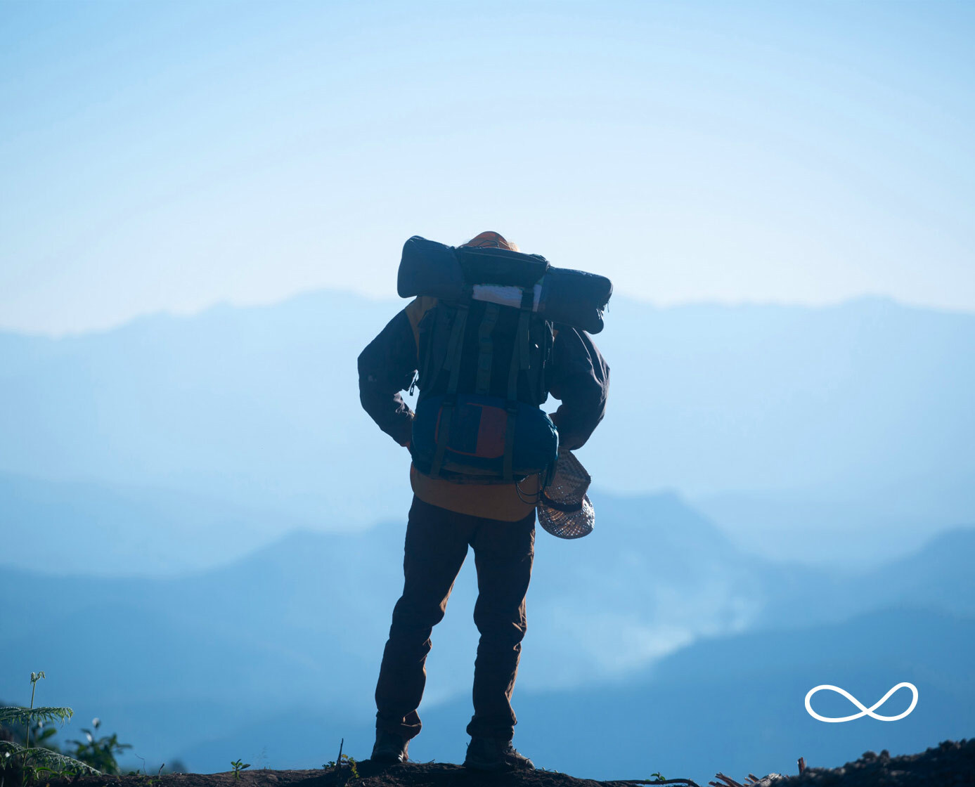 Mountain climber representing the entrepreneurial journey