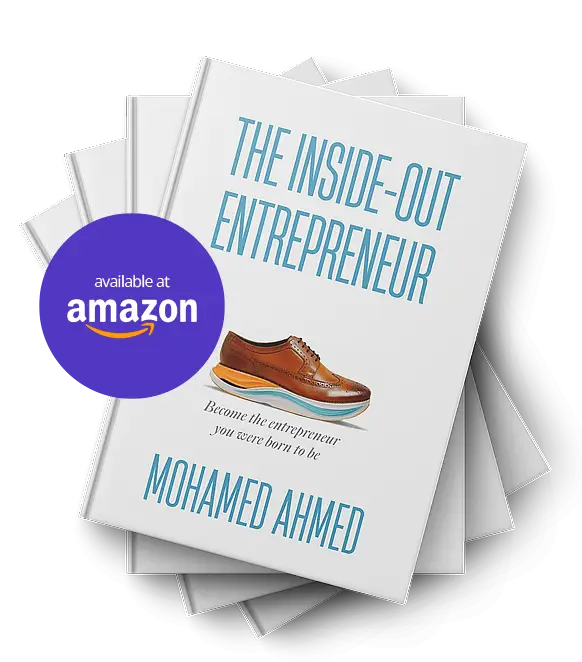The Inside-Out Entrepreneur — book cover with Amazon badge